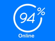 94 % online